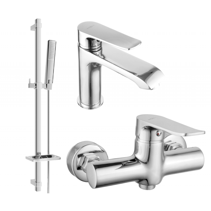 Mexen Pecos DQ72 shower set, Chrome - 72704DQ72-00