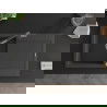 Mexen Leo 1-compartment granite sink with a drip tray and kitchen mixer tap Flora, Black/Gold metallic - 6501-76-670401-08