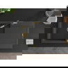 Mexen Leo 1-compartment granite sink with a drip tray and kitchen mixer tap Flora, spotted black - 6501-76-670401-57-G