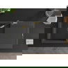Mexen Leo 1-compartment granite sink with a drip tray and kitchen mixer tap Flora, spotted black - 6501-76-670401-57-B