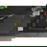 Mexen Leo 1-compartment granite sink with a drip tray and kitchen mixer tap Flora, spotted black - 6501-76-670401-75-G