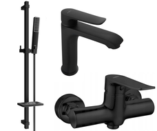 Mexen Pecos DQ72 shower set, Black - 72704DQ72-70