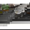 Mexen Leo 1-compartment granite sink with a drip tray and kitchen mixer tap Flora, spotted black - 6501-76-670401-75-B