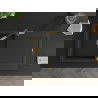 Mexen Leo 1-compartment granite sink with a drip tray and kitchen mixer tap Flora, Black - 6501-77-670401-57-G