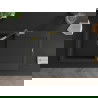 Mexen Leo 1-compartment granite sink with a drip tray and kitchen mixer tap Flora, Black - 6501-77-670401-57-B