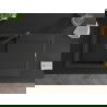 Mexen Leo 1-compartment granite sink with a drip tray and kitchen mixer tap Flora, Black - 6501-77-670401-70-B