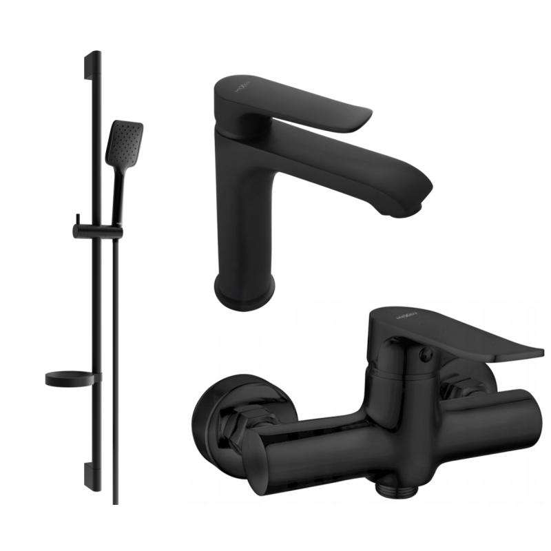 Mexen Pecos DS62 shower set, Black - 72704DS62-70