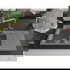 Mexen Matias 1.5-compartment granite sink with a drip tray and kitchen mixer tap Flora, Grey - 6502-71-670401-00