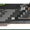 Mexen Matias 1.5-compartment granite sink with a drip tray and kitchen mixer tap Flora, Grey - 6502-71-670401-70-B
