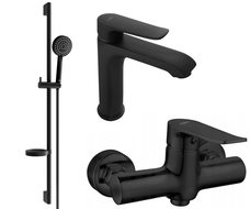 Mexen Pecos DS75 shower set, Black - 72704DS75-70