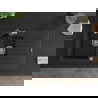 Mexen Matias 1.5-compartment granite sink with a drip tray and kitchen mixer tap Flora, Black - 6502-77-670401-07