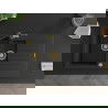 Mexen Matias 1.5-compartment granite sink with a drip tray and kitchen mixer tap Flora, Black - 6502-77-670401-57-G
