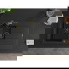 Mexen Matias 1.5-compartment granite sink with a drip tray and kitchen mixer tap Flora, Black - 6502-77-670401-57-B