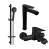 Mexen Pecos DQ40 bathtub set, Black - 72713DQ40-70