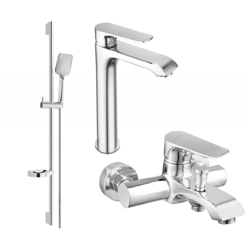 Mexen Pecos DS62 bathtub set, Chrome - 72713DS62-00