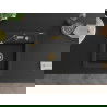 Mexen Vito 1-compartment granite sink with a kitchen mixer tap Flora, Black/Silver metallic - 6503-73-670401-57-G