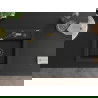 Mexen Vito 1-compartment granite sink with a kitchen mixer tap Flora, Black - 6503-77-670401-57-B
