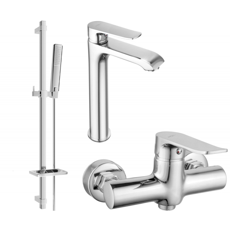Mexen Pecos DQ72 shower set, Chrome - 72714DQ72-00