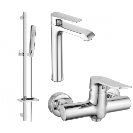 Mexen Pecos DQ72 shower set, Chrome - 72714DQ72-00