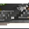 Mexen Mario 2-compartment granite sink with a kitchen mixer tap Flora, Grey - 6504-71-670401-06