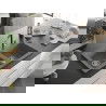 Mexen Mario 2-compartment granite sink with a kitchen mixer tap Flora, Grey - 6504-71-670401-07