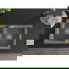 Mexen Mario 2-compartment granite sink with a kitchen mixer tap Flora, Grey - 6504-71-670401-07