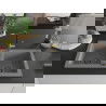 Mexen Mario 2-compartment granite sink with a kitchen mixer tap Flora, Grey - 6504-71-670401-57-B