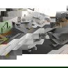 Mexen Mario 2-compartment granite sink with a kitchen mixer tap Flora, Grey - 6504-71-670401-57-B