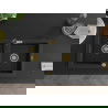 Mexen Mario 2-compartment granite sink with a kitchen mixer tap Flora, Black/Silver metallic - 6504-73-670401-57-G