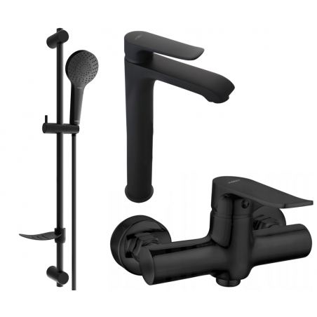 Mexen Pecos DF05 shower set, Black - 72714DF05-70