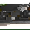 Mexen Mario 2-compartment granite sink with a kitchen mixer tap Flora, spotted black - 6504-76-670401-75-G