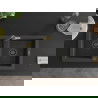 Mexen Mario 2-compartment granite sink with a kitchen mixer tap Flora, spotted black - 6504-76-670401-75-B