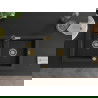 Mexen Mario 2-compartment granite sink with a kitchen mixer tap Flora, Black - 6504-77-670401-57-G