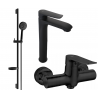 Mexen Pecos DS75 shower set, Black - 72714DS75-70