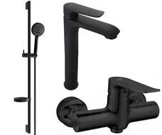 Mexen Pecos DS75 shower set, Black - 72714DS75-70