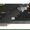 Mexen Milo 1-compartment granite sink with a kitchen mixer tap Flora, Black - 6505-77-670401-57-B