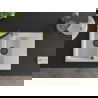 Mexen Gaspar 1.5-compartment granite sink with a drip tray and kitchen mixer tap Flora, White - 6507-20-670401-57-B