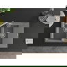 Mexen Gaspar 1.5-compartment granite sink with a drip tray and kitchen mixer tap Flora, Grey - 6507-71-670401-00