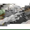 Mexen Gaspar granite sink with 1.5 bowl and drainer and Flora kitchen tap, grey - 6507-71-670401-00
