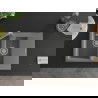 Mexen Gaspar 1.5-compartment granite sink with a drip tray and kitchen mixer tap Flora, Grey - 6507-71-670401-06
