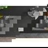 Mexen Gaspar 1.5-compartment granite sink with a drip tray and kitchen mixer tap Flora, Grey - 6507-71-670401-07
