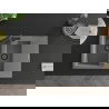 Mexen Gaspar 1.5-compartment granite sink with a drip tray and kitchen mixer tap Flora, Grey - 6507-71-670401-70-B