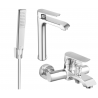 Mexen Pecos R72 bathtub set, Chrome - 72713R72-00