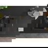 Mexen Gaspar 1.5-compartment granite sink with a drip tray and kitchen mixer tap Flora, Black/Gold - 6507-75-670401-57-B