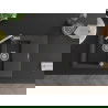 Mexen Gaspar 1.5-compartment granite sink with a drip tray and kitchen mixer tap Flora, spotted black - 6507-76-670401-00
