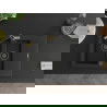 Mexen Gaspar 1.5-compartment granite sink with a drip tray and kitchen mixer tap Flora, Black - 6507-77-670401-57-B