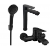 Mexen Pecos R05 bathtub set, Black - 72713R05-70