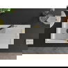 Mexen Pablo 1-bowl granite sink with drainer and Flora kitchen tap, white - 6510-20-670401-57-B