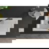 Mexen Pablo 1-compartment granite sink with a drip tray and kitchen mixer tap Flora, White - 6510-20-670401-70-B
