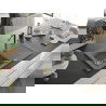 Mexen Pablo 1-compartment granite sink with a drip tray and kitchen mixer tap Flora, Grey - 6510-71-670401-57-G